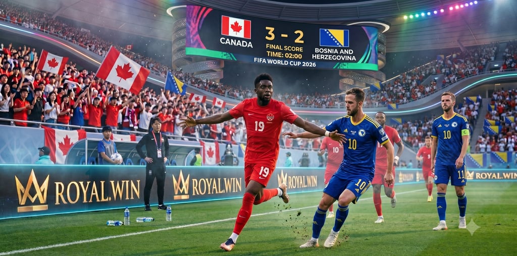 Canada vs Bosnia tanggal 13 Juni jam 02:00