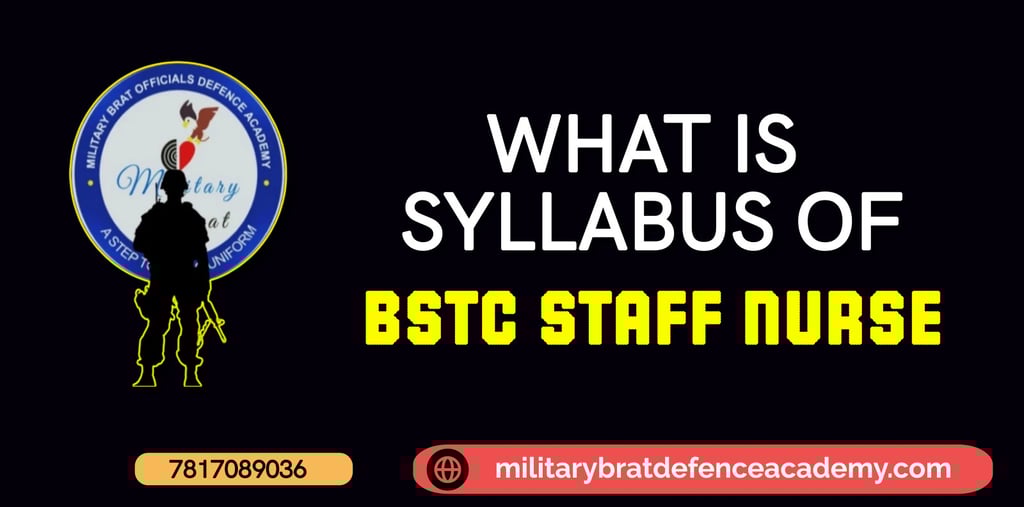 syllabus of bihar staff nurse