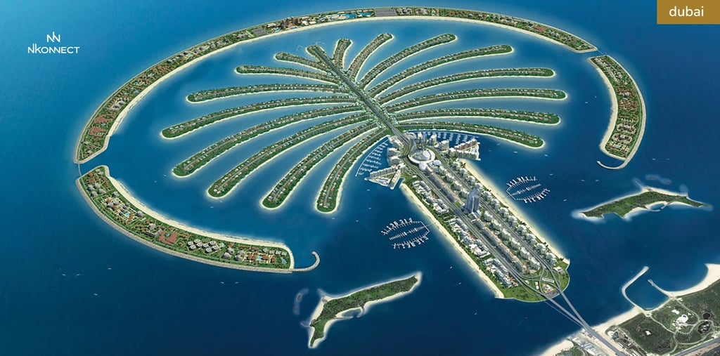 Palm Islands Archipelago in the United Arab Emirates