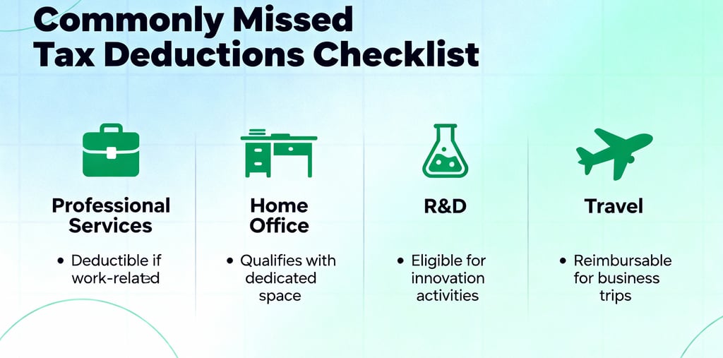 a graphic of a tax deduction checklist
