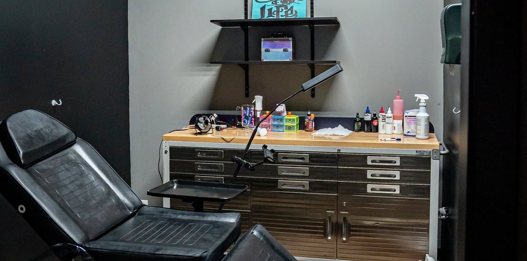 Tattoo shop near North Richland Hills interior Halo Tattoo