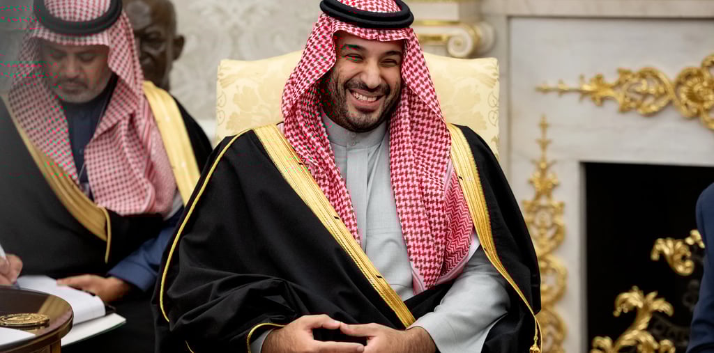 US President Donald Trump welcomes Crown Prince Mohammed bin Salman of Saudi Arabia to White House