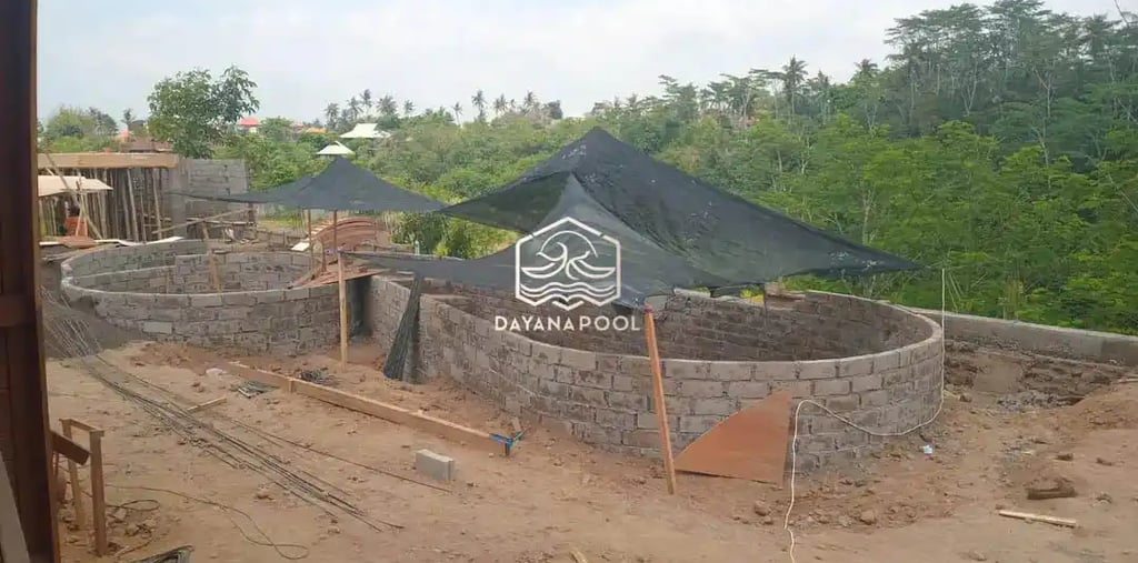 pembuatan kolam renang umum di perumahan.