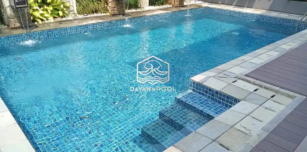 Desain kolam renang tepi overflow yang memberikan kesan tanpa batas