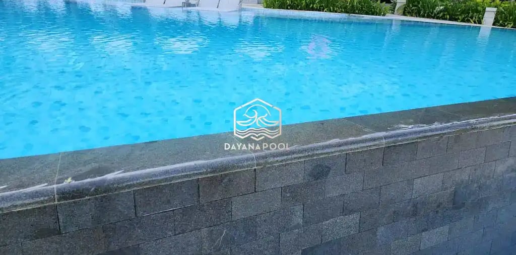 Kolam renang overflow yang cantik dan indah buatan dayanapool