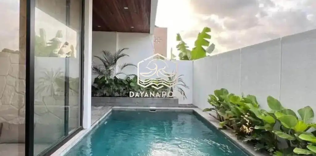 Kolam renang pribadi modern di Bandung yang dibangun oleh DayanaPool.