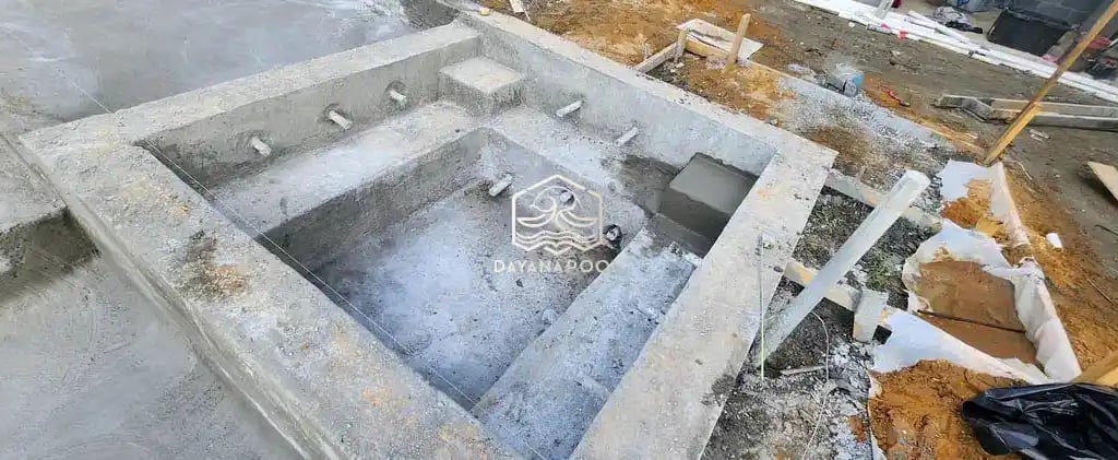 Pembangunan kolam renang air hangat di Bandung, spesialis DayanaPool.