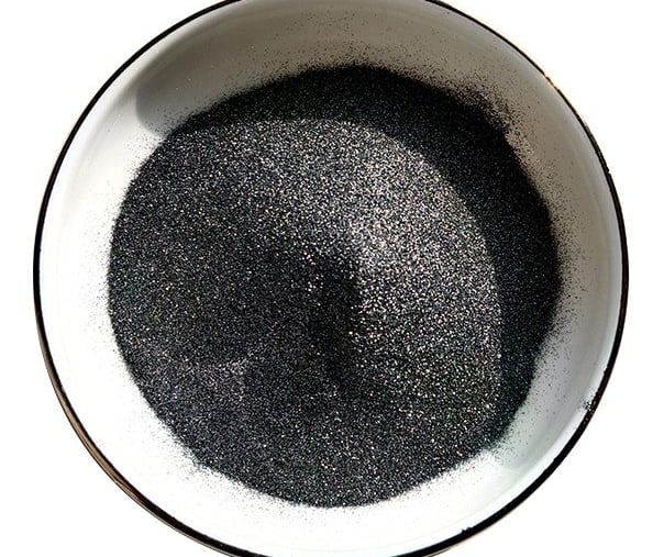 the photo of black silicon carbide