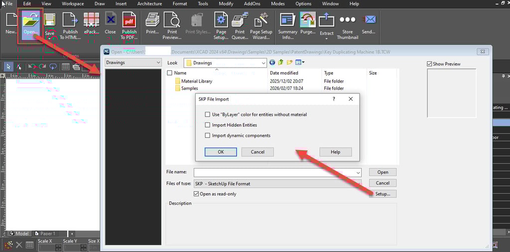 SKP File Import in xCAD