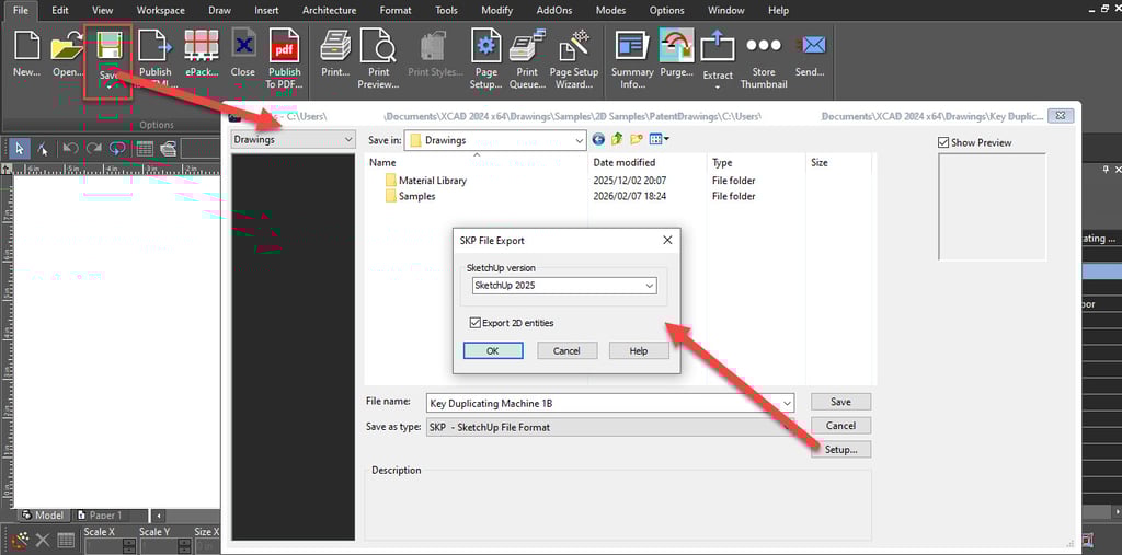 SKP File Export in xCAD
