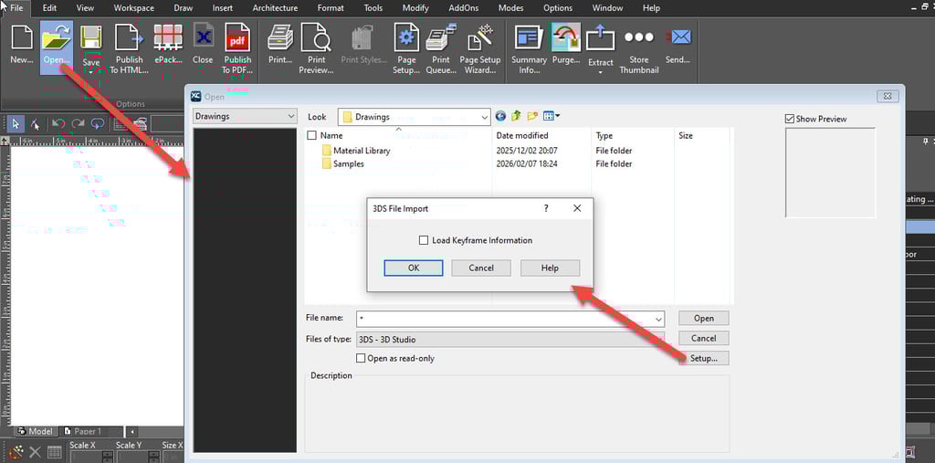 3DS file import in xCAD