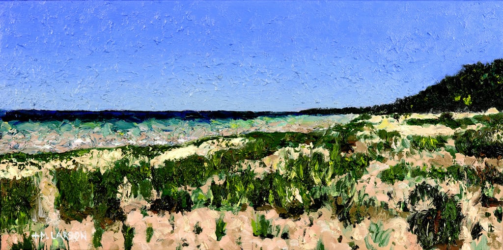 Nordhouse Dunes - Lake Michigan painting, Lake Michigan beach painting
