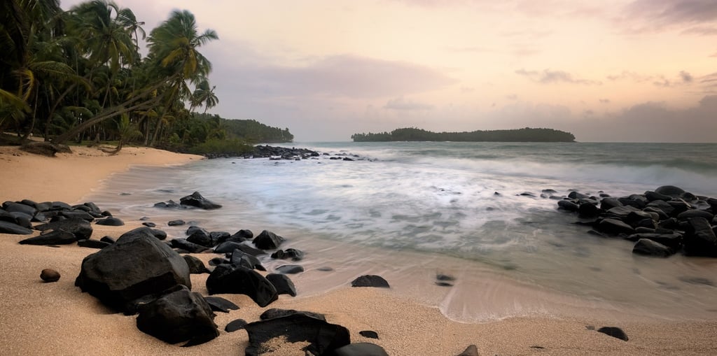 Lever de soleil aux îles du Salut