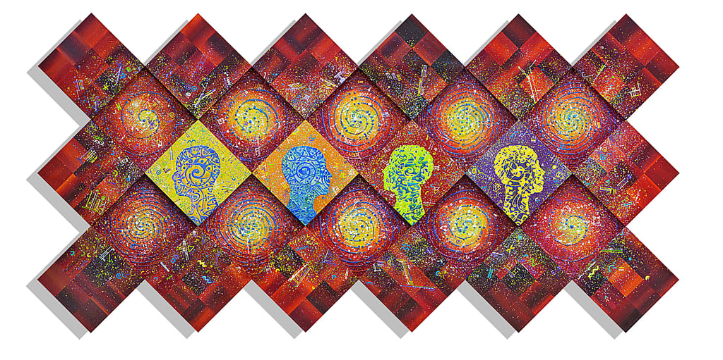 ENCUENTRO DE LAS CULTURAS | Obra de Arte Contemporáneo Neo-Crotálico de Javier Lopez Pastrana