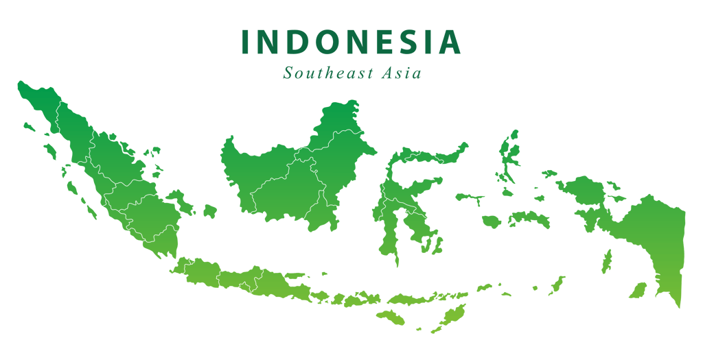 Indonesia map - Ecopacking