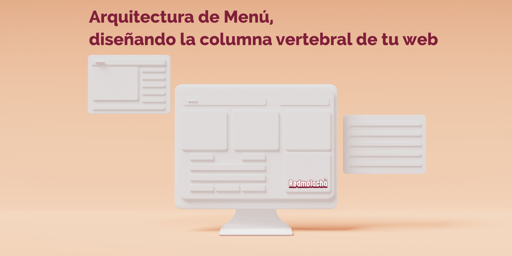 imagen prediseñada de una pantalla con la estructura de una página web