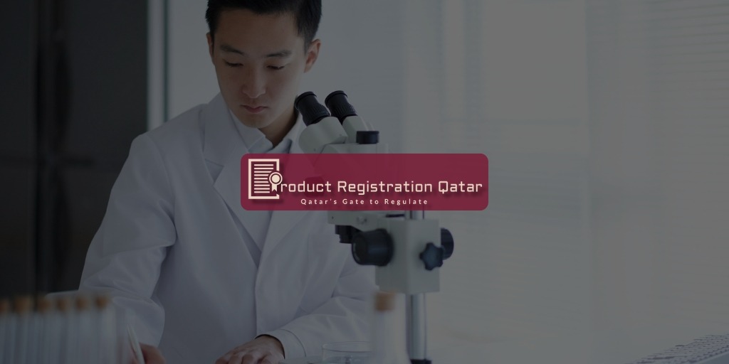 A lab technician analyzing product samples with MoPH-related documents and lab equipment visible on the table.