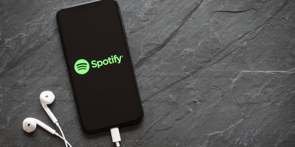 Spotify app on mobile phone