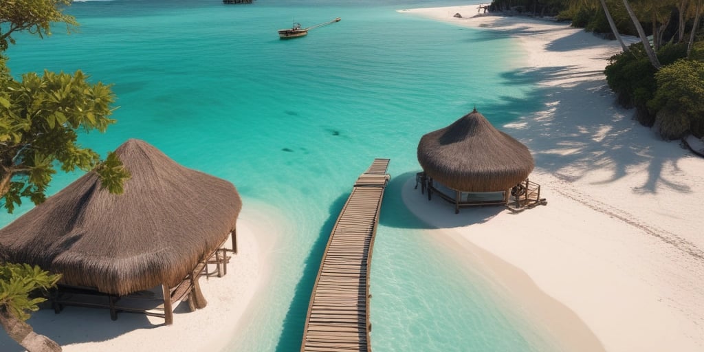a person is parasailing over the ocean with a boat