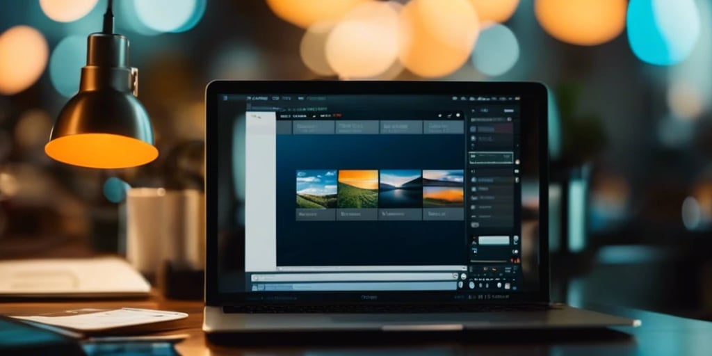 a laptop computer screen 