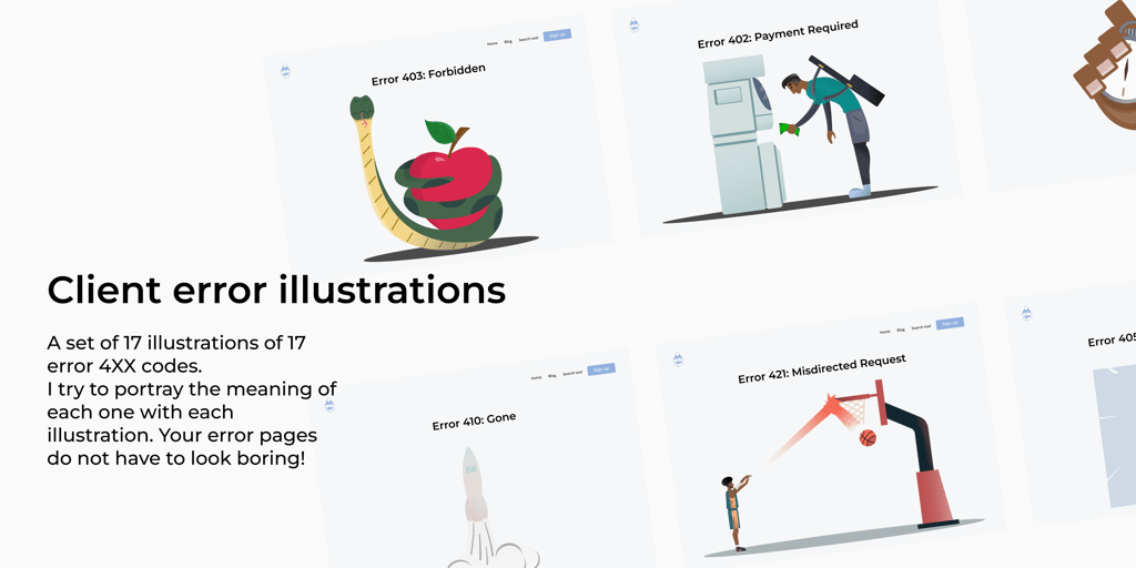 Error code illustrations