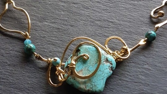 collier avec turquoise