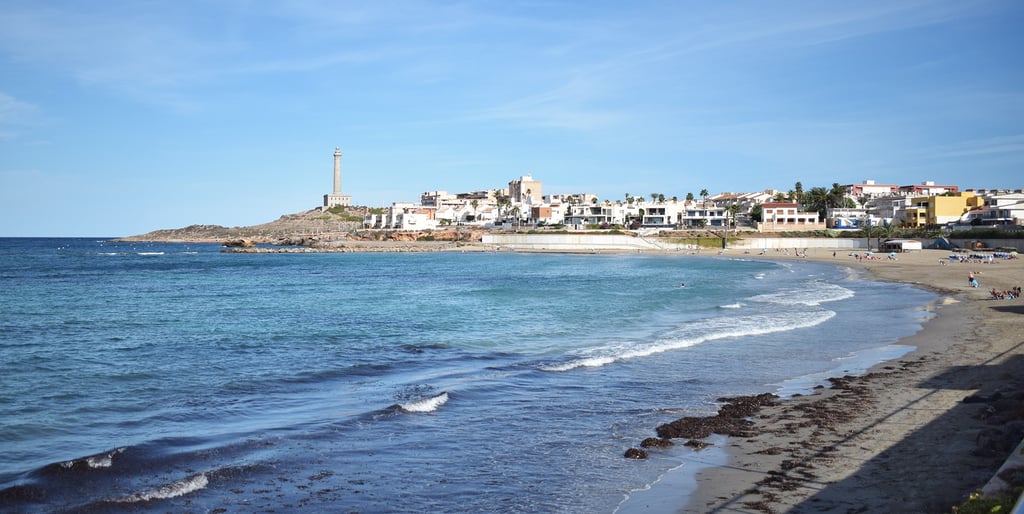 Playa de Levante (East Beach) in Cabo de Palos.