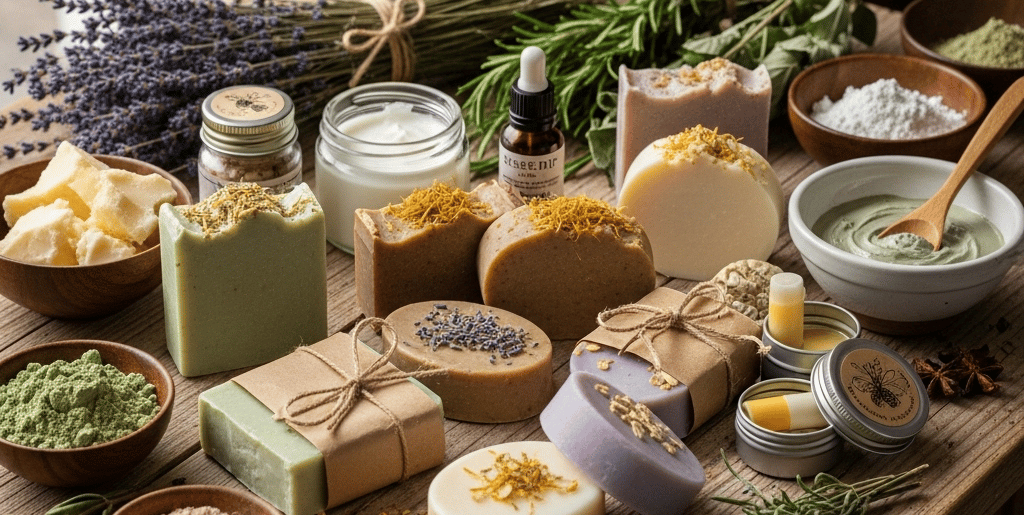 Imagem de sabonetes e cosméticos artesanais