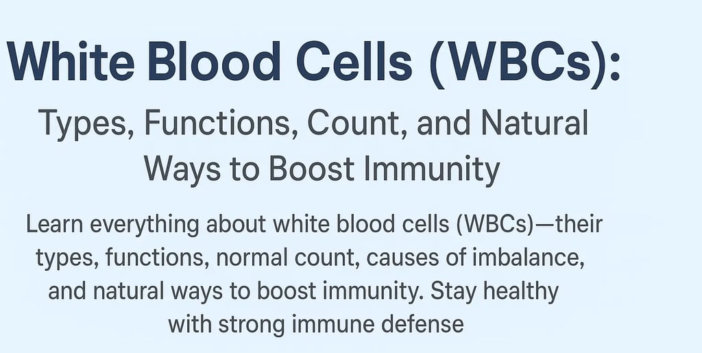 White blood cells (WBCs) – types, functions, normal count, and natural ways to boost immunity