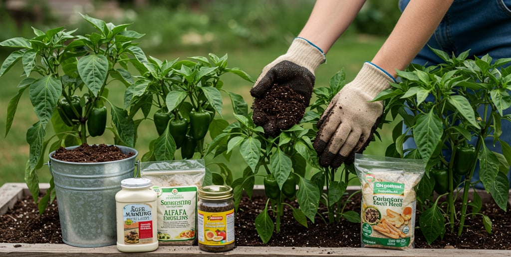 Fertilizing container pepper plants