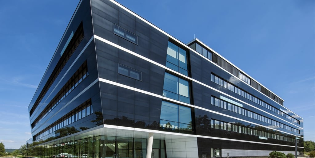 Sleek, angular building of Max Planck Research School, indicative of interdisciplinary research