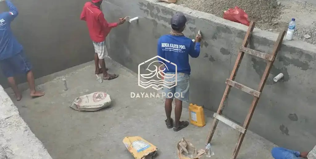 Proses Pembuatan kolam renang di Banjarnegara oleh layanan profesional Dayanapool