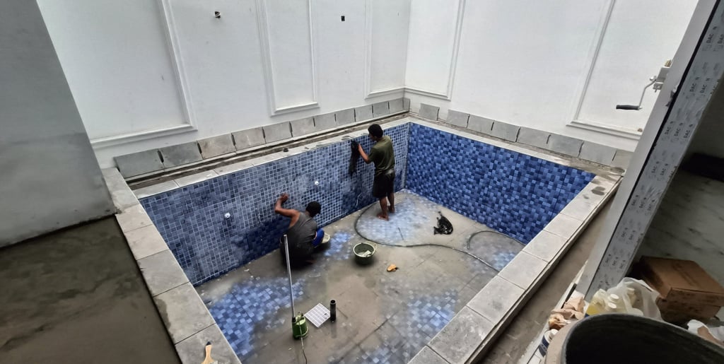 Proses Pembuatan kolam renang di Pekalongan oleh layanan profesional Dayanapool