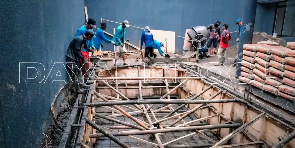 Proses Pembuatan kolam renang di Majalengka oleh layanan profesional Dayanapool