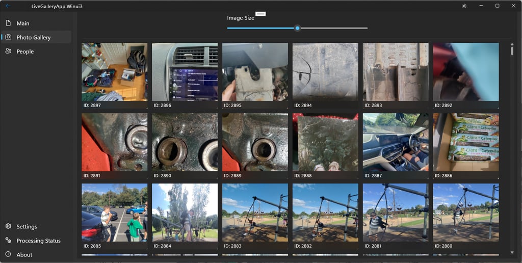 Live Gallery App - Dark Mode