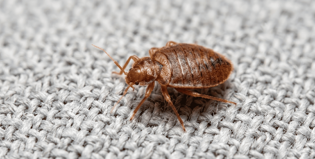 close up photo of a bed bug on carpet