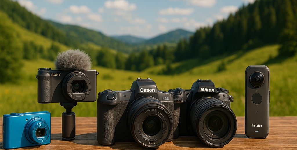 Best digital cameras 2025 outdoor comparison Canon,Nikon, Sony Insta360