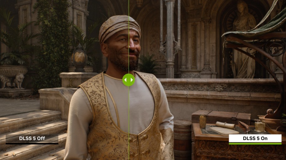 Comparison image of DLSS5 off and on.