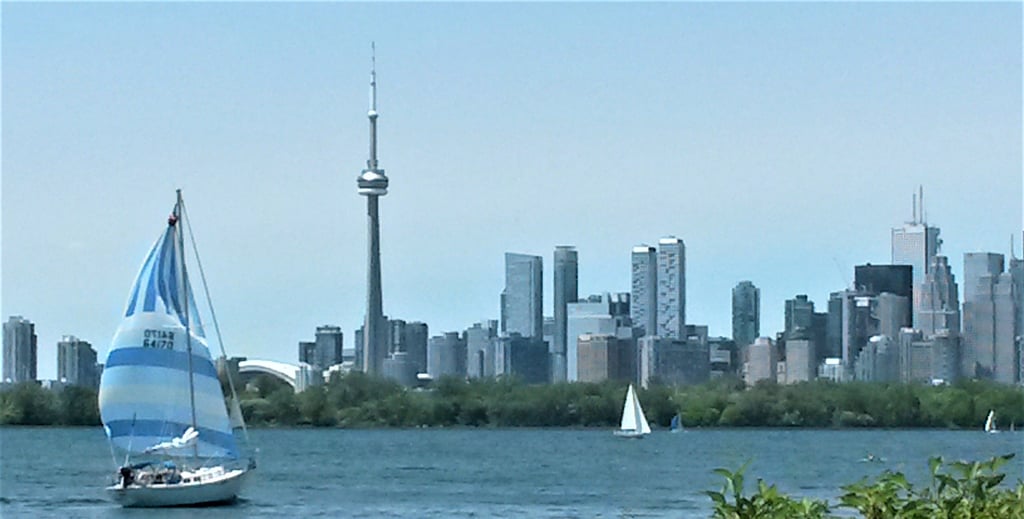 Toronto harbour from Leslie Spit