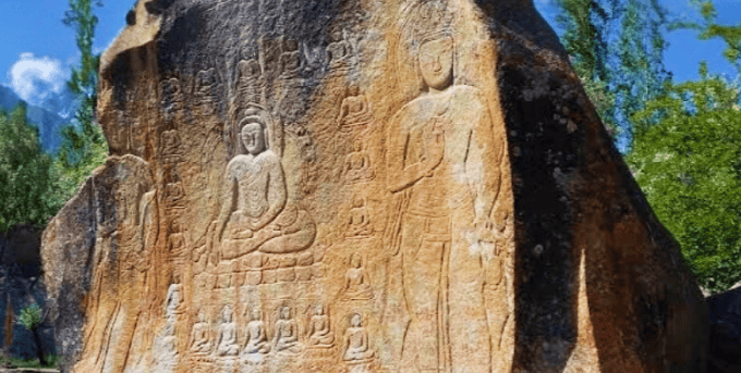 Buddhism sculptures in skardu Pakistan