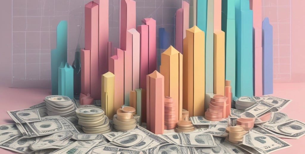 Grafici ed euro che simboleggiano un business plan