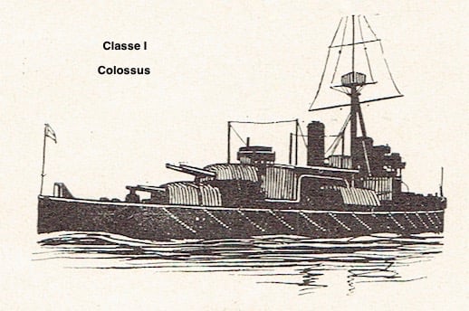 Colossus, l'un des cuirassés de la marine britannique