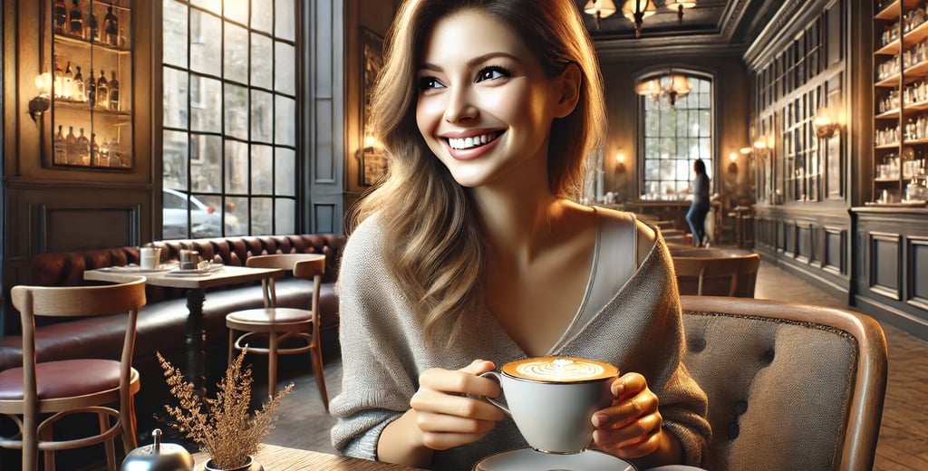 mulher escolhendo o melhor café