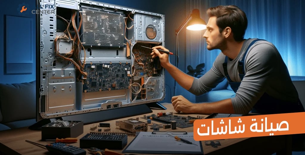 فني صيانة شاشات في المنزل: الحل السريع لإنقاذ مركز الترفيه العائلي