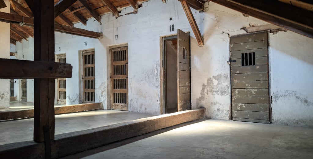 the isolation cells at Nazi Concentration Camp "Red Cross” in NIs Serbia