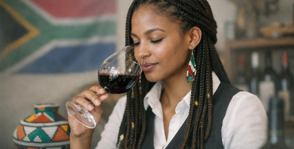 pinotage, mulher degustando vinhos pinotage e verificando se vinho pinotage é bom