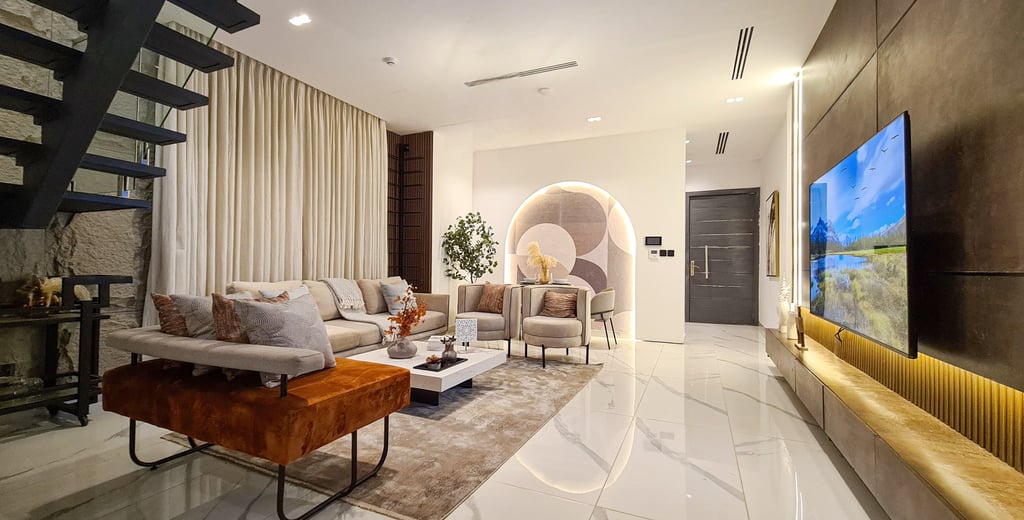 New build. Finish. Contemporary Interior Design.