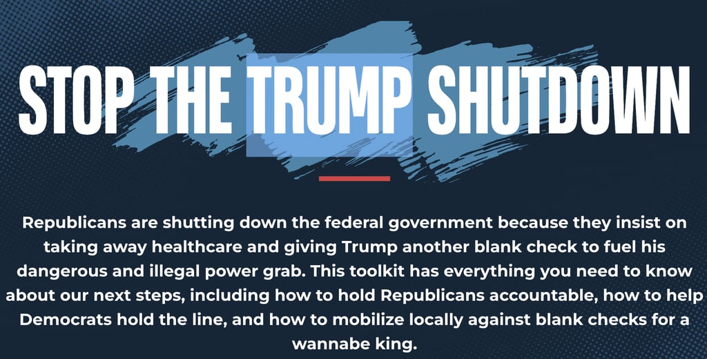 Stop the Trump Shutdown hero image