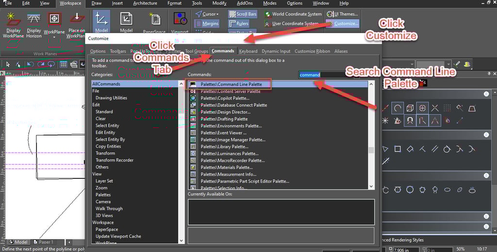 Command Line in xCAD