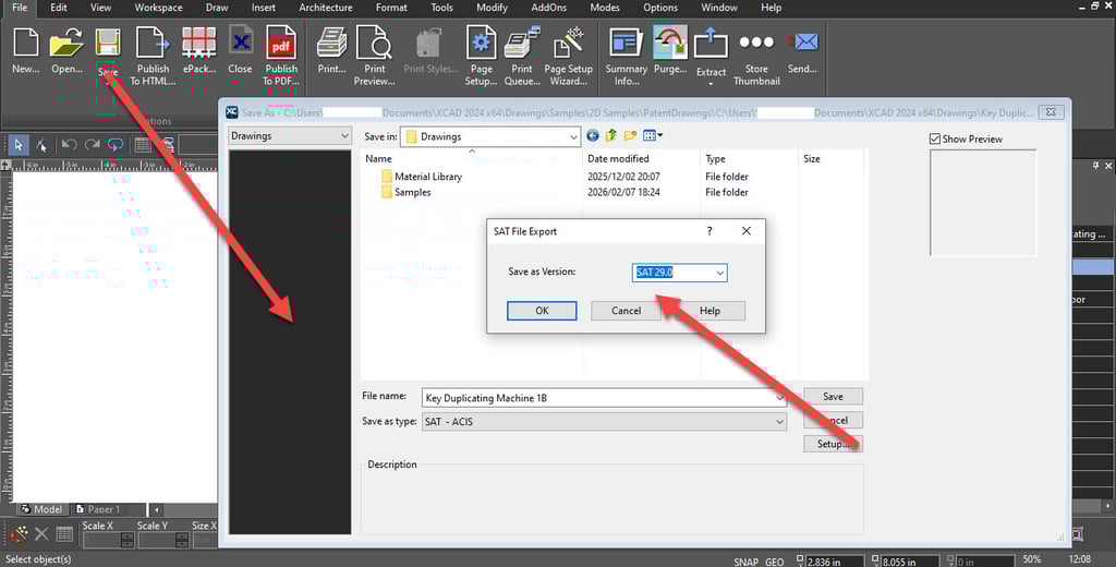 SAB File Export in xCAD
